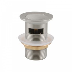 32/40mm Brushed Nickel Solid Brass Basin Pop Up Waste with Overflow 32/40mm Brushed Nickel Solid Brass Basin Pop Up Waste with Overflow
